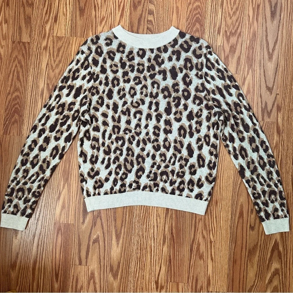 A New Day Leopard Print Crewneck Sweater Small – Baddie / Mob Wife Chic
